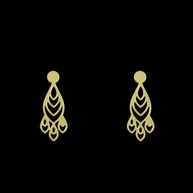 گوشواره طلا 18 عیار زنانه مدوپد مدل اشک کد GA1-12799