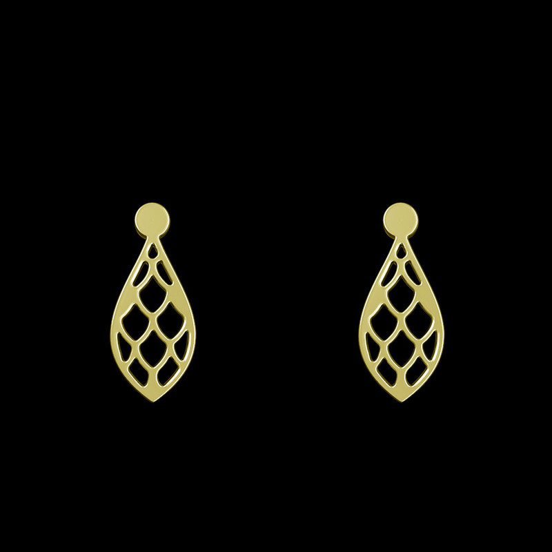 گوشواره طلا 18 عیار زنانه مدوپد مدل اشک کد GA1-12840