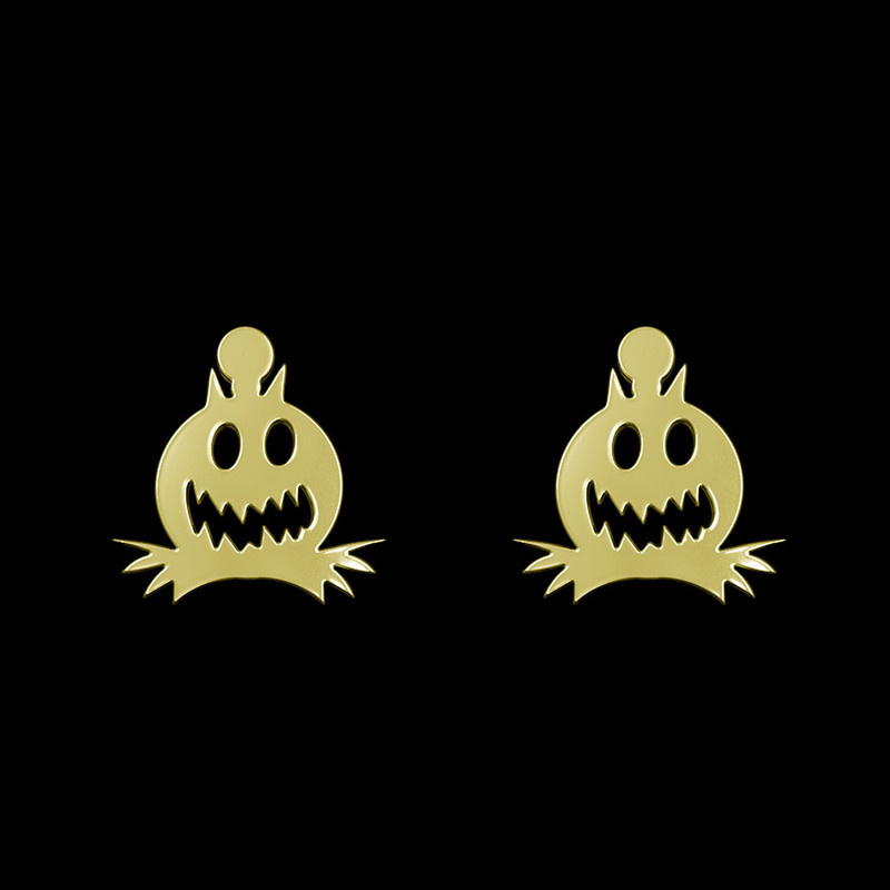 گوشواره طلا 18 عیار زنانه مدوپد مدل هالووین کد GA1-12909