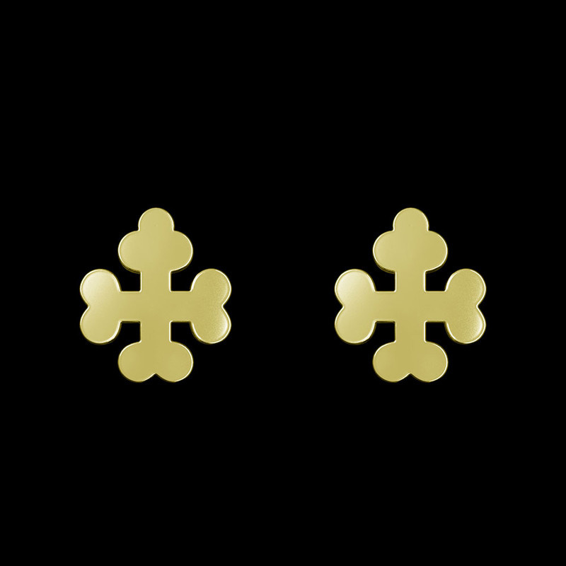 گوشواره طلا 18 عیار زنانه مدوپد مدل استخوان کد GA1-12951