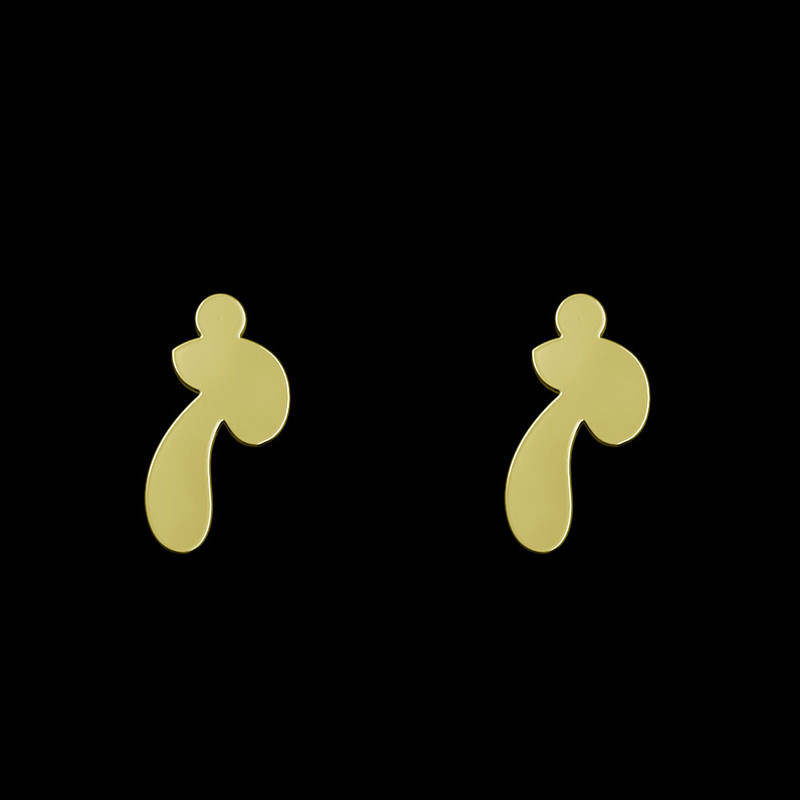 گوشواره طلا 18 عیار زنانه مدوپد مدل قارچ کد GA1-12952