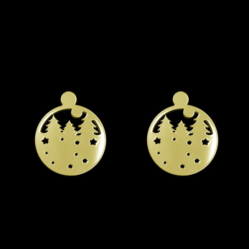 گوشواره طلا 18 عیار زنانه مدوپد مدل درخت کد GA1-12962