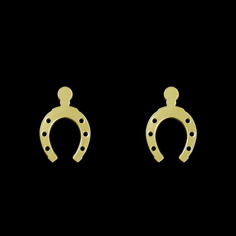 گوشواره طلا 18 عیار زنانه مدوپد مدل نعل کد GA1-12967