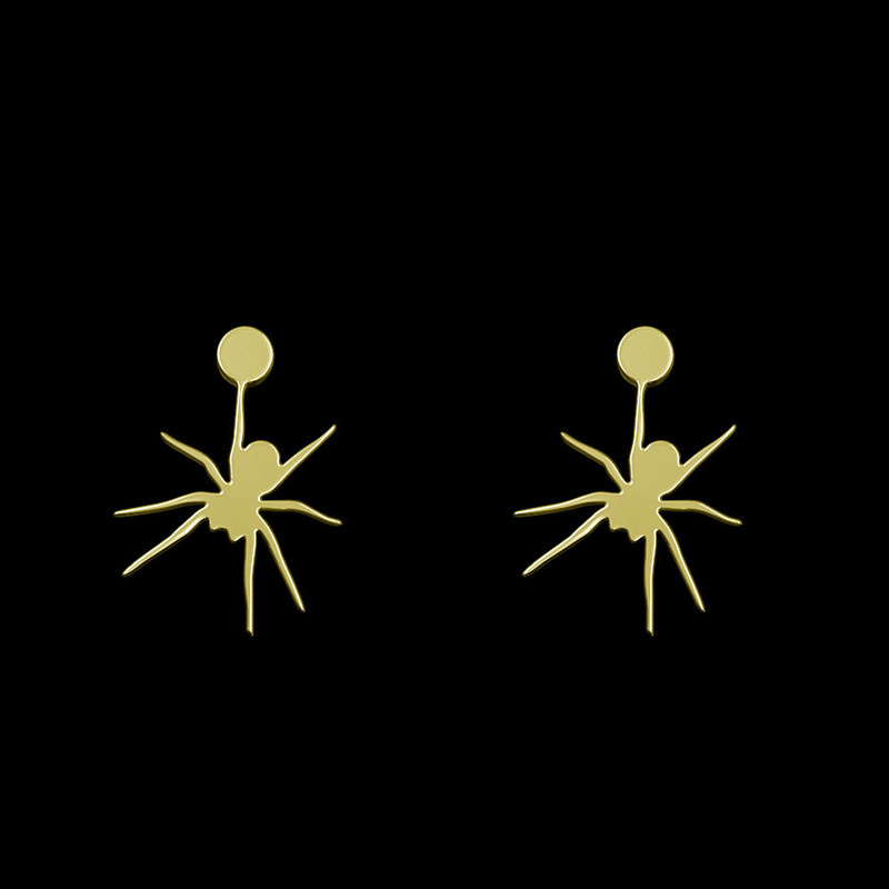 گوشواره طلا 18 عیار زنانه مدوپد مدل عنکبوت کد GA1-13041