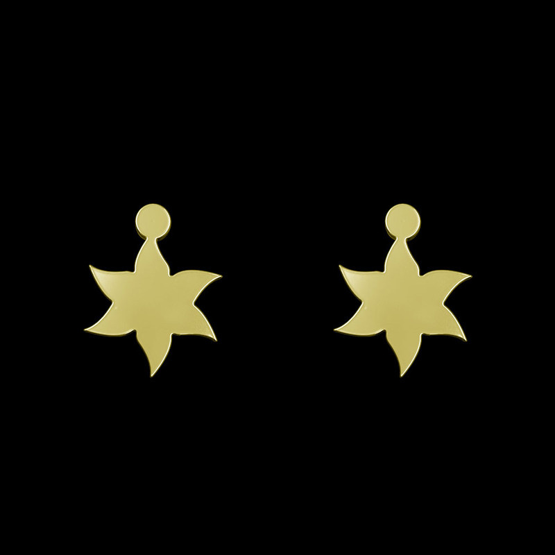 گوشواره طلا 18 عیار زنانه مدوپد مدل گل کد GA1-13049