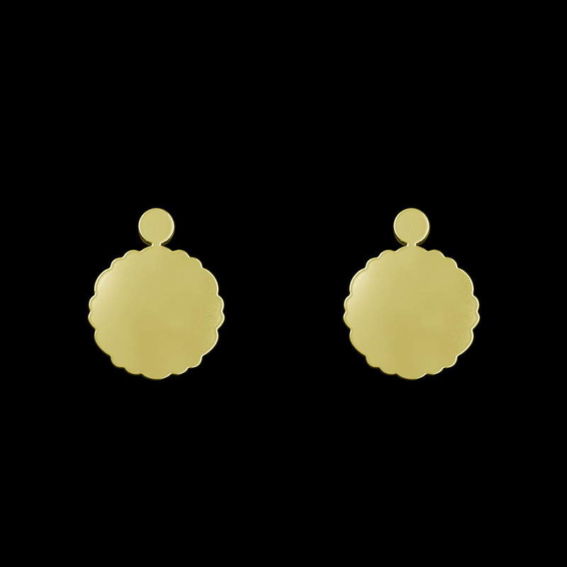 گوشواره طلا 18 عیار زنانه مدوپد مدل دایره کد GA1-13096