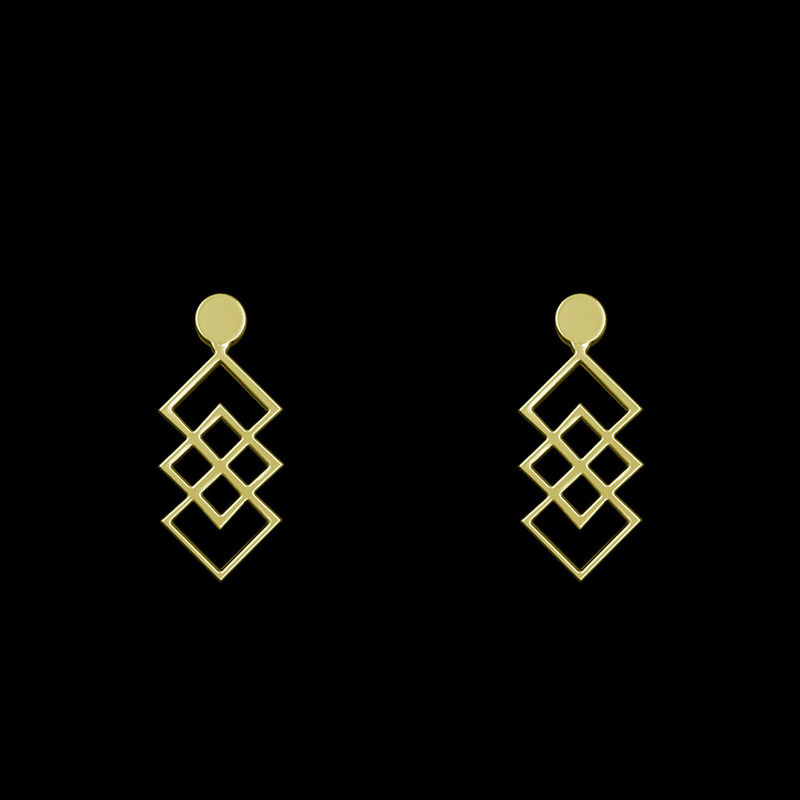 گوشواره طلا 18 عیار زنانه مدوپد مدل اشک کد GA1-13243