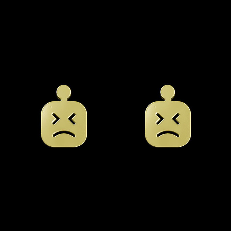 گوشواره طلا 18 عیار زنانه مدوپد مدل ایموجی کد GA1-13278