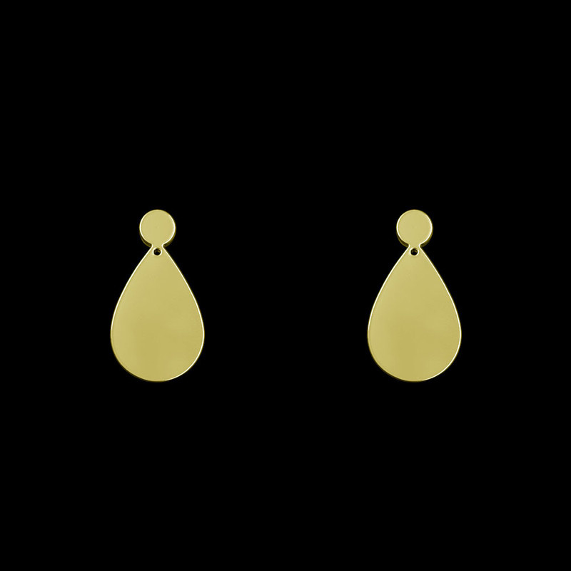 گوشواره طلا 18 عیار زنانه مدوپد مدل اشک کد GA1-13526