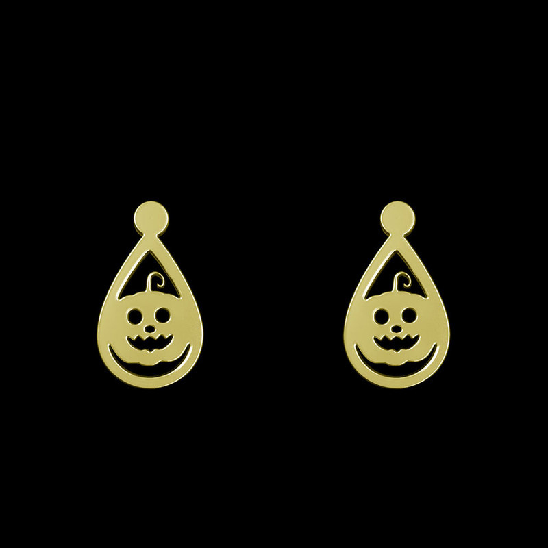 گوشواره طلا 18 عیار زنانه مدوپد مدل هالووین کد GA1-13595