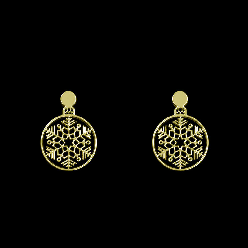 گوشواره طلا 18 عیار زنانه مدوپد مدل هندسی کد GA1-13713