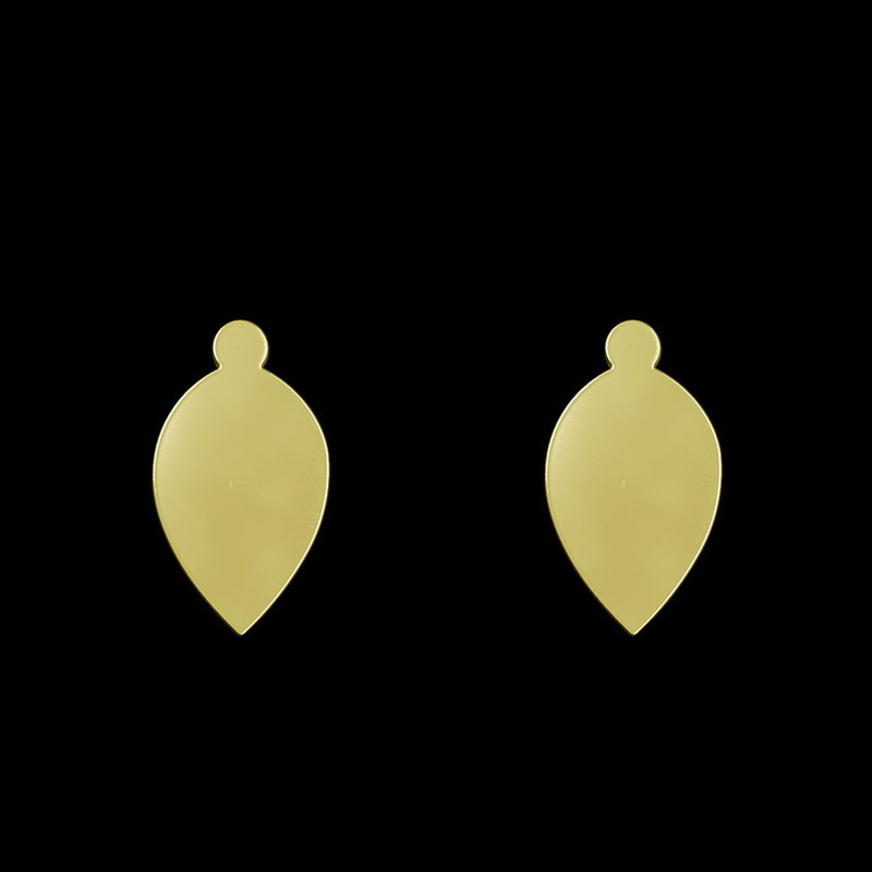 گوشواره طلا 18 عیار زنانه مدوپد مدل هندسی کد GA1-13835