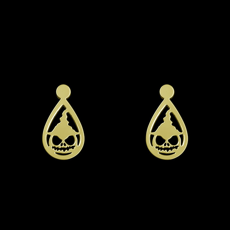 گوشواره طلا 18 عیار زنانه مدوپد مدل هالووین کد GA1-13877