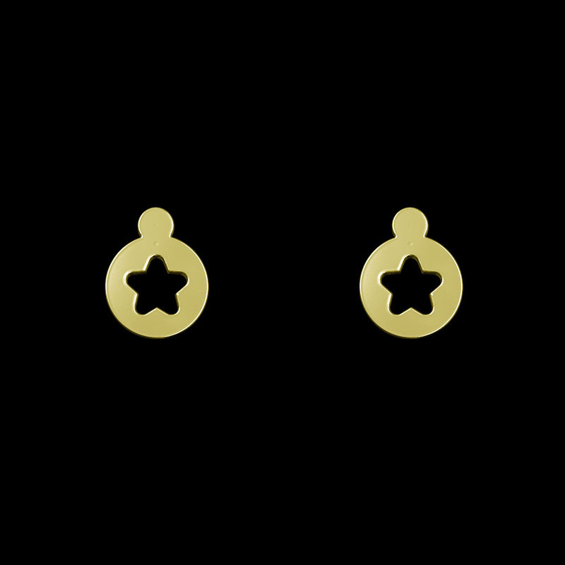 گوشواره طلا 18 عیار زنانه مدوپد مدل ستاره کد GA1-14092