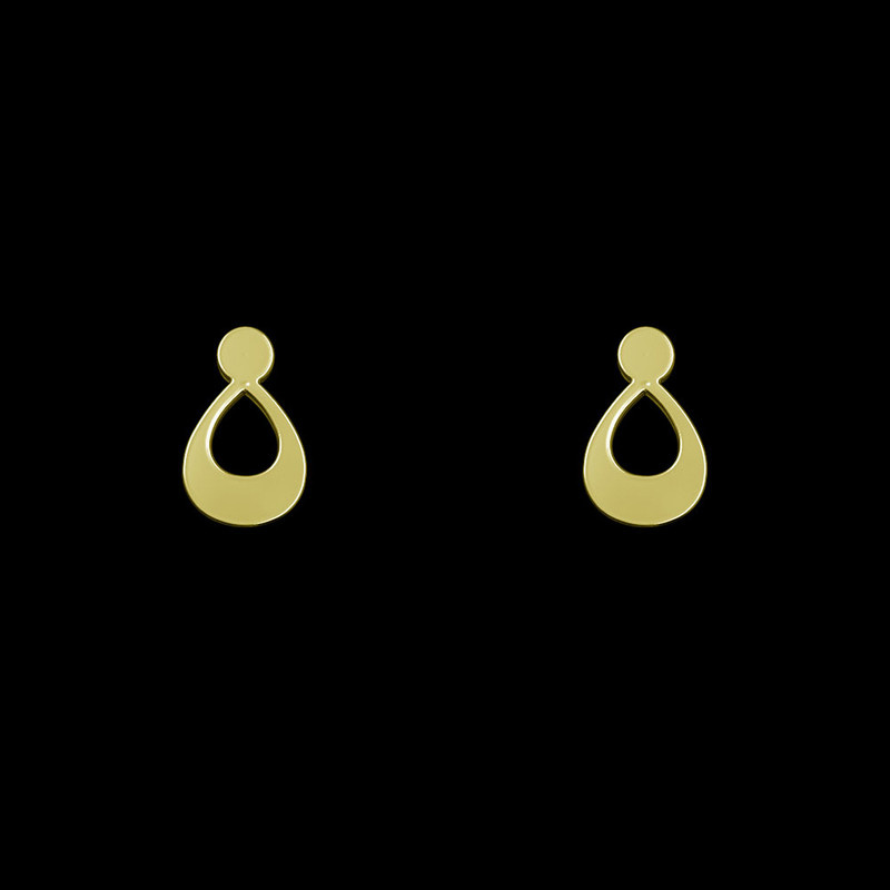 گوشواره طلا 18 عیار زنانه مدوپد مدل هندسی کد GA1-14160