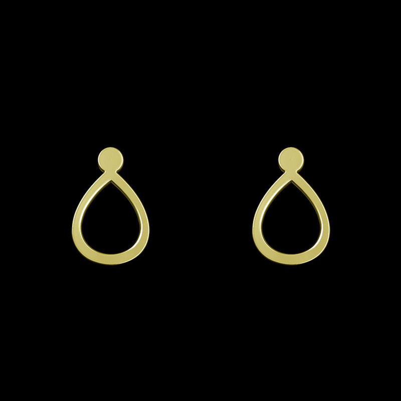 گوشواره طلا 18 عیار زنانه مدوپد مدل اشک کد GA1-14253