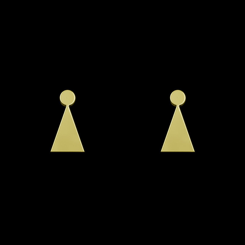 گوشواره طلا 18 عیار زنانه مدوپد مدل مثلث کد GA1-14276