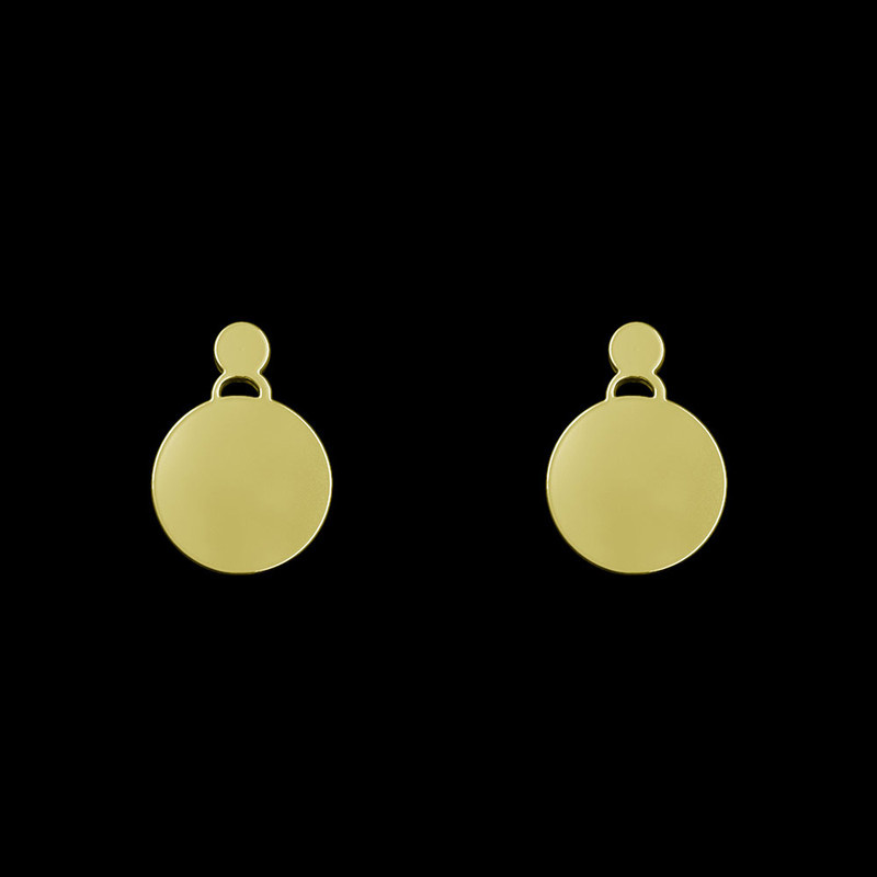 گوشواره طلا 18 عیار زنانه مدوپد مدل دایره کد GA1-14512