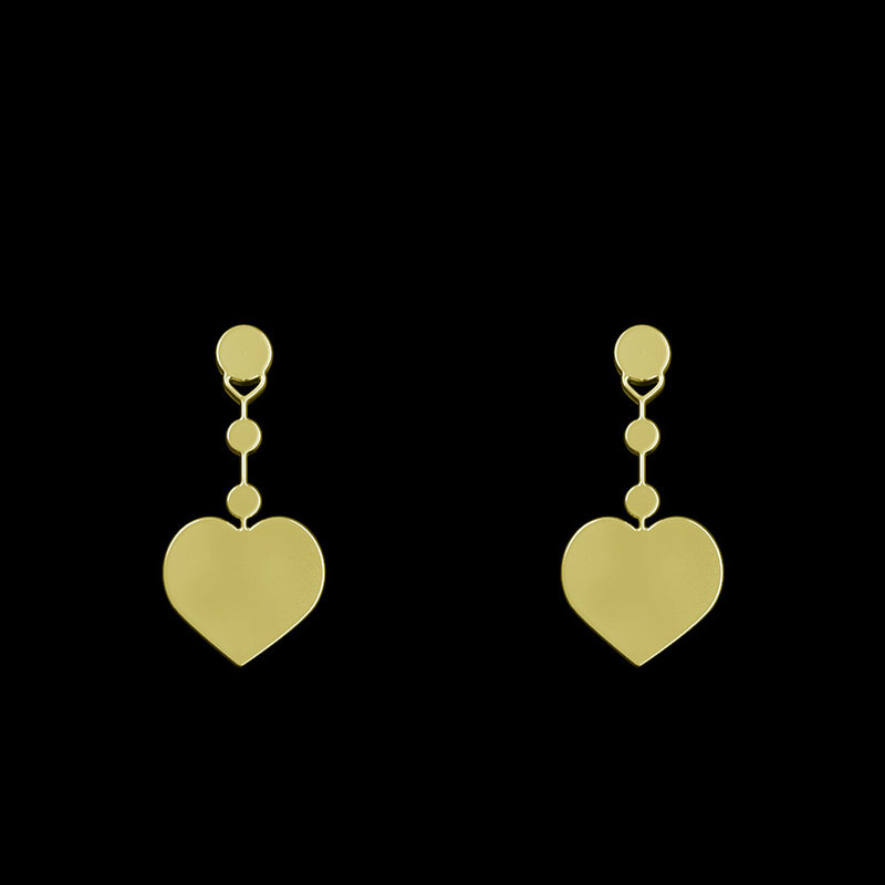 گوشواره طلا 18 عیار زنانه مدوپد مدل قلب کد GA1-14545