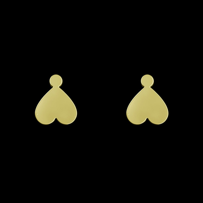 گوشواره طلا 18 عیار زنانه مدوپد مدل قلب کد GA1-14622