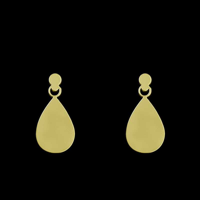 گوشواره طلا 18 عیار زنانه مدوپد مدل هندسی کد GA1-14667