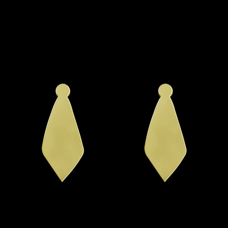 گوشواره طلا 18 عیار زنانه مدوپد مدل هندسی کد GA1-14734