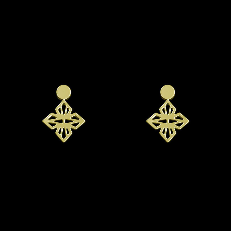 گوشواره طلا 18 عیار زنانه مدوپد مدل هندسی کد GA1-14870 گوشواره طلا 18 عیار زنانه مدوپد مدل هندسی کد GA1-14870