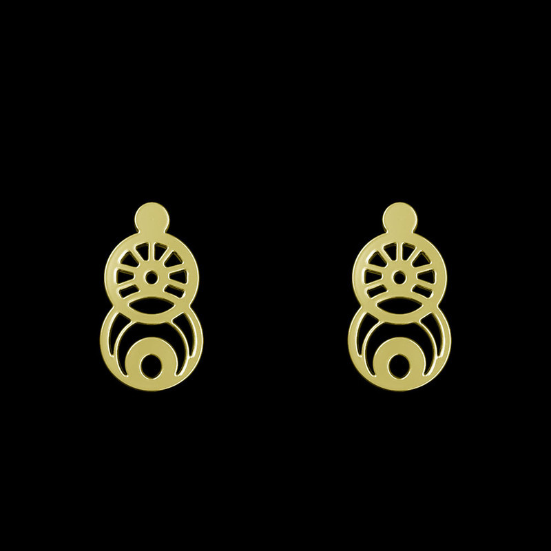 گوشواره طلا 18 عیار زنانه مدوپد مدل هندسی کد GA1-14883 گوشواره طلا 18 عیار زنانه مدوپد مدل هندسی کد GA1-14883