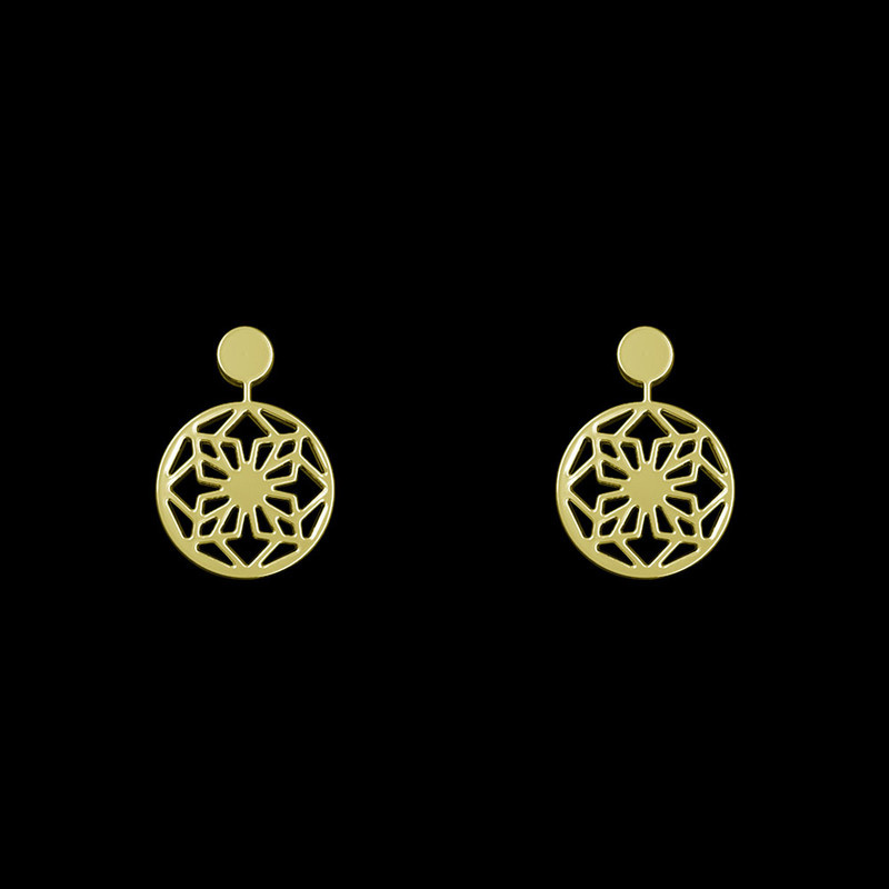 گوشواره طلا 18 عیار زنانه مدوپد مدل هندسی کد GA1-14923 گوشواره طلا 18 عیار زنانه مدوپد مدل هندسی کد GA1-14923