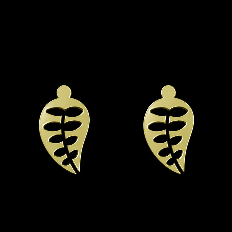 گوشواره طلا 18 عیار زنانه مدوپد مدل هندسی کد GA1-14979