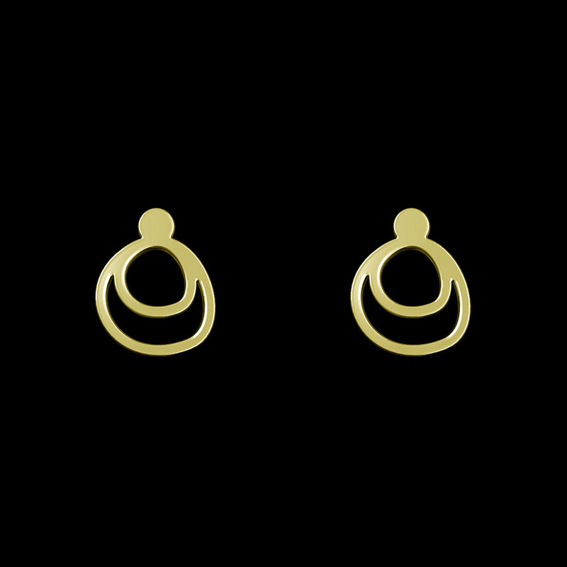 گوشواره طلا 18 عیار زنانه مدوپد مدل دایره کد GA1-15086