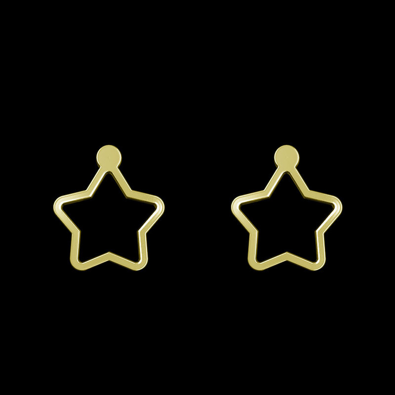 گوشواره طلا 18 عیار زنانه مدوپد مدل ستاره کد GA1-15352