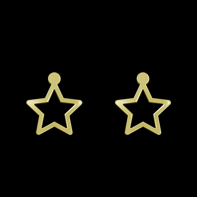 گوشواره طلا 18 عیار زنانه مدوپد مدل ستاره کد GA1-15353