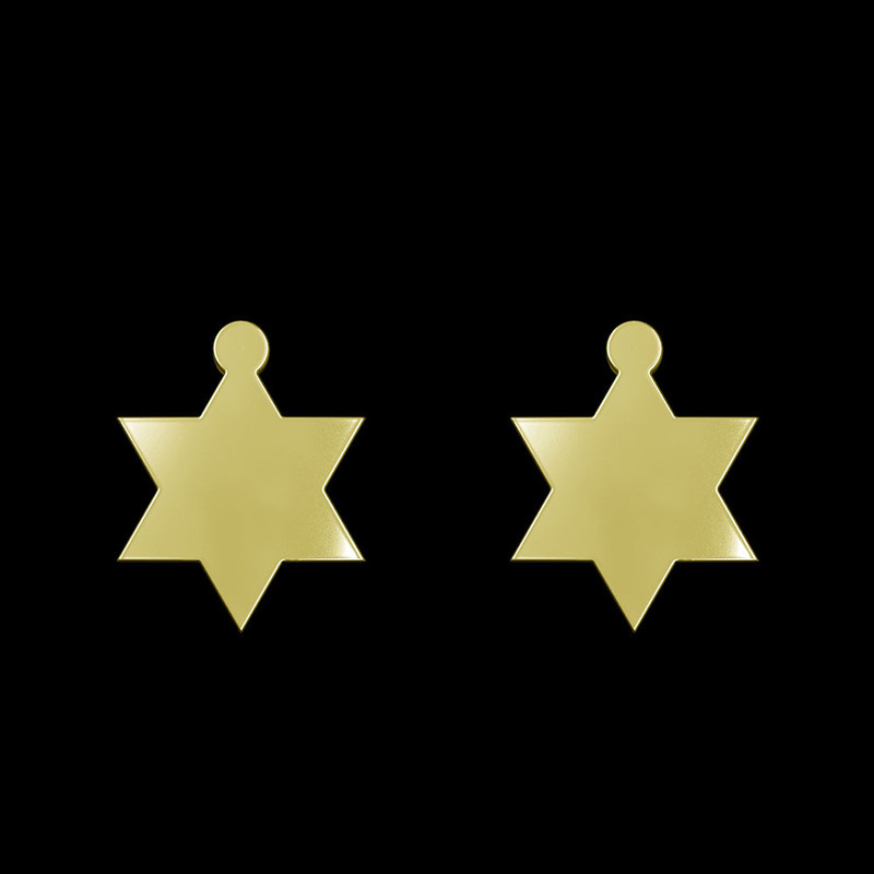 گوشواره طلا 18 عیار زنانه مدوپد مدل ستاره کد GA1-15359