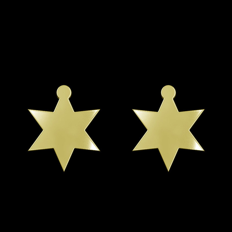 گوشواره طلا 18 عیار زنانه مدوپد مدل ستاره کد GA1-15365
