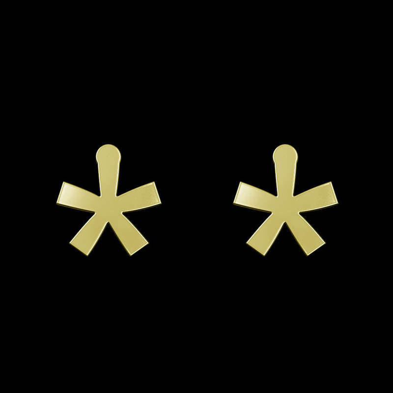 گوشواره طلا 18 عیار زنانه مدوپد مدل ستاره کد GA1-15394