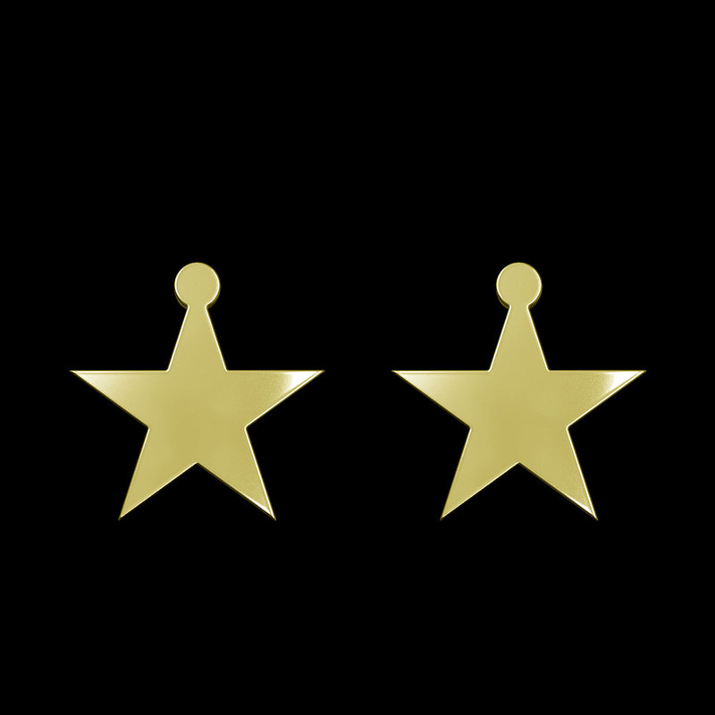 گوشواره طلا 18 عیار زنانه مدوپد مدل ستاره کد GA1-15399