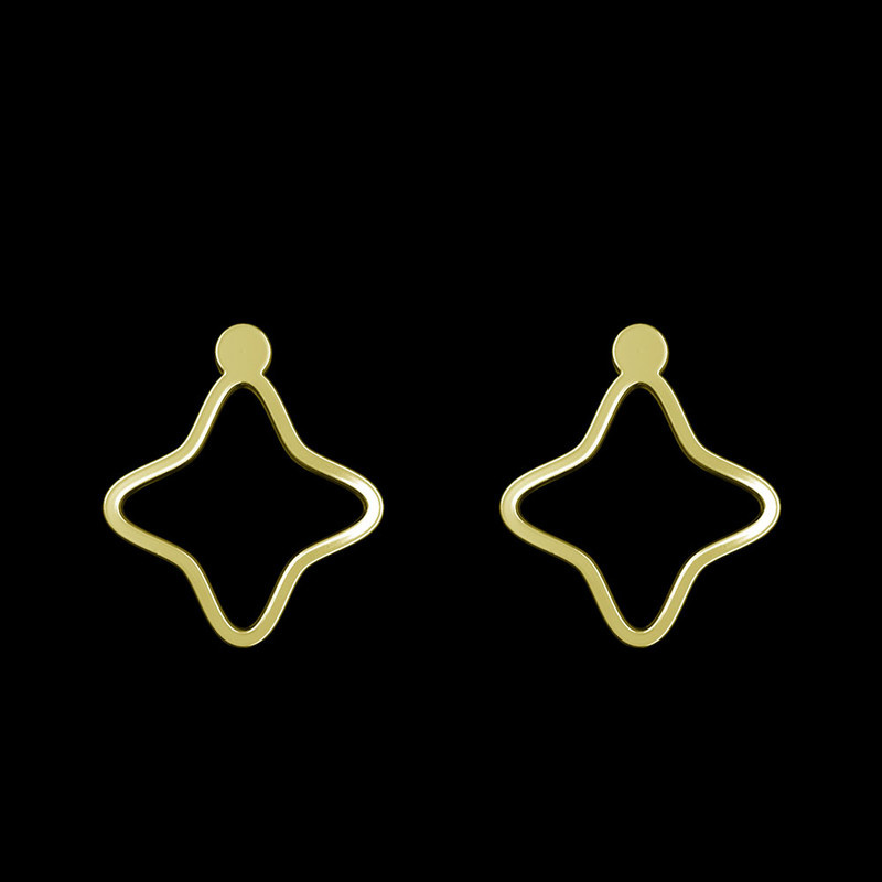 گوشواره طلا 18 عیار زنانه مدوپد مدل ستاره کد GA1-15476