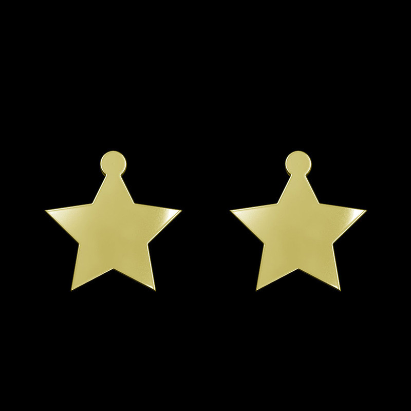 گوشواره طلا 18 عیار زنانه مدوپد مدل ستاره کد GA1-15483