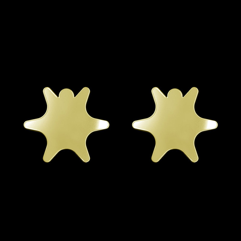 گوشواره طلا 18 عیار زنانه مدوپد مدل ستاره کد GA1-15519