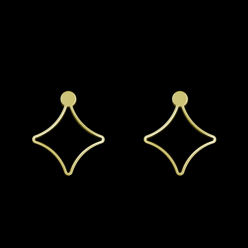 گوشواره طلا 18 عیار زنانه مدوپد مدل ستاره کد GA1-15532