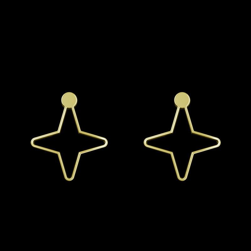 گوشواره طلا 18 عیار زنانه مدوپد مدل ستاره کد GA1-15552