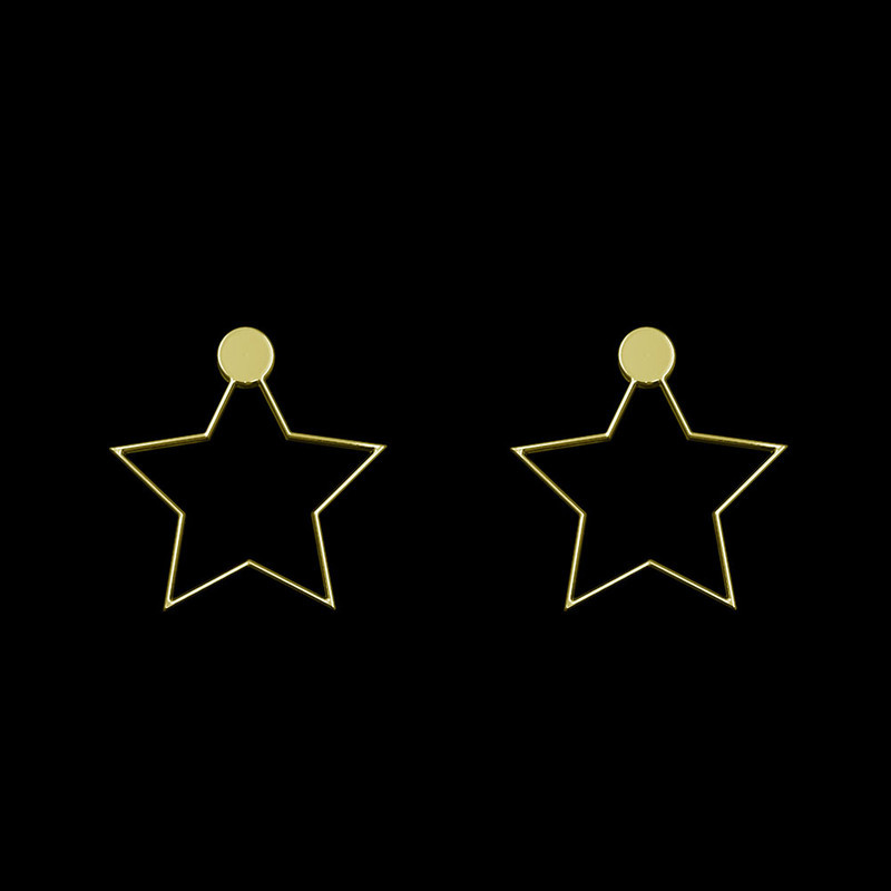 گوشواره طلا 18 عیار زنانه مدوپد مدل ستاره کد GA1-15568