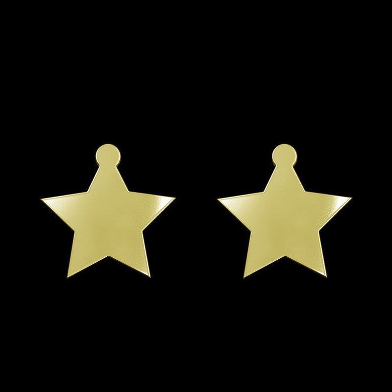 گوشواره طلا 18 عیار زنانه مدوپد مدل ستاره کد GA1-15582