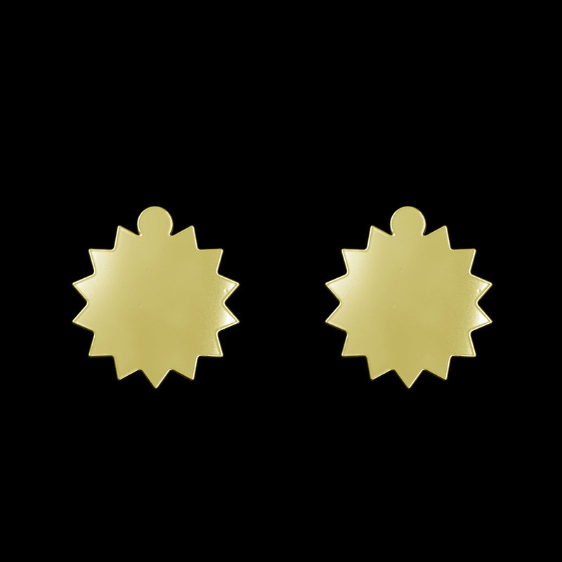 گوشواره طلا 18 عیار زنانه مدوپد مدل ستاره کد GA1-15600