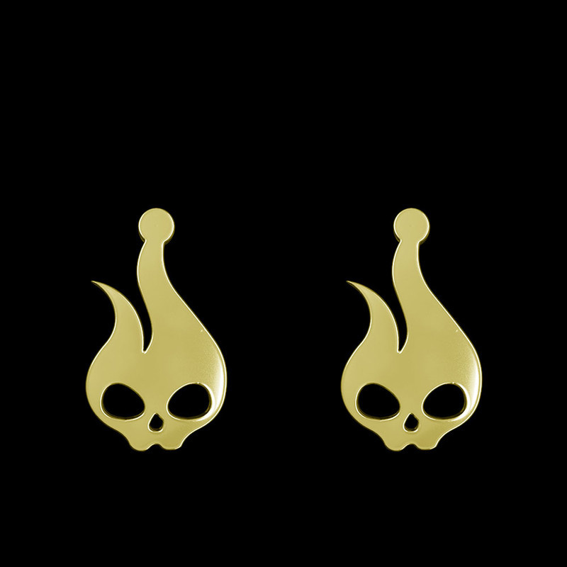 گوشواره طلا 18 عیار زنانه مدوپد مدل جمجمه کد GA1-15663