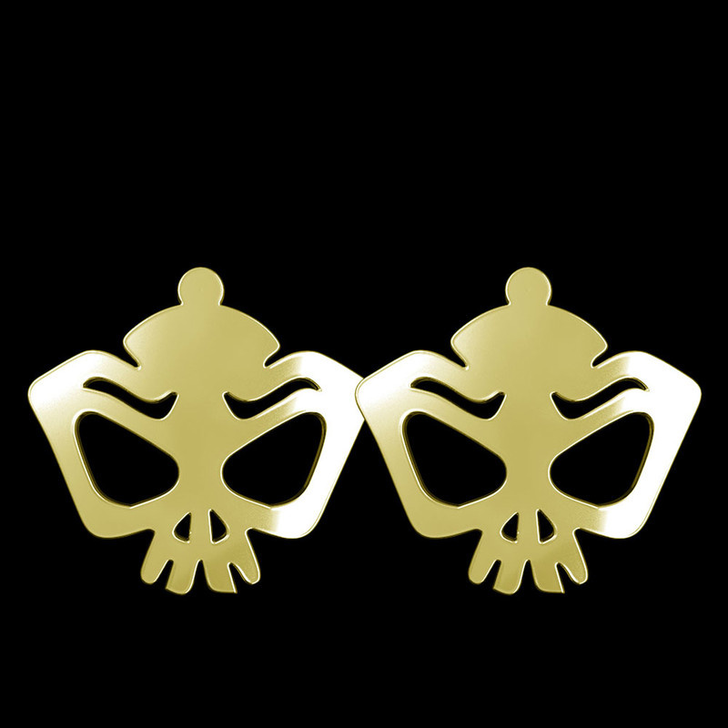 گوشواره طلا 18 عیار زنانه مدوپد مدل جمجمه کد GA1-15675