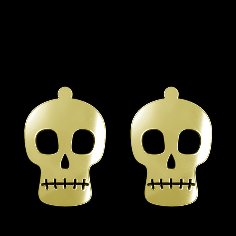 گوشواره طلا 18 عیار زنانه مدوپد مدل جمجمه کد GA1-15701