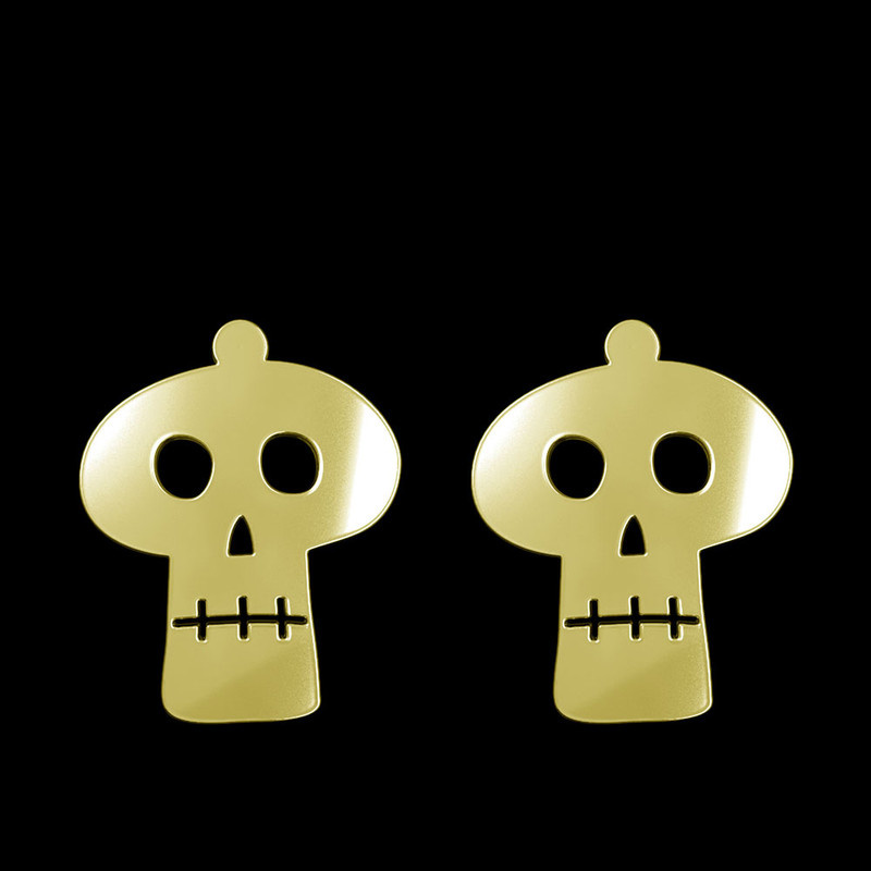 گوشواره طلا 18 عیار زنانه مدوپد مدل جمجمه کد GA1-15708