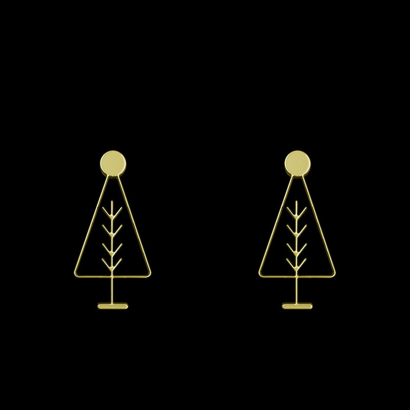 گوشواره طلا 18 عیار زنانه مدوپد مدل درخت کد GA1-15791